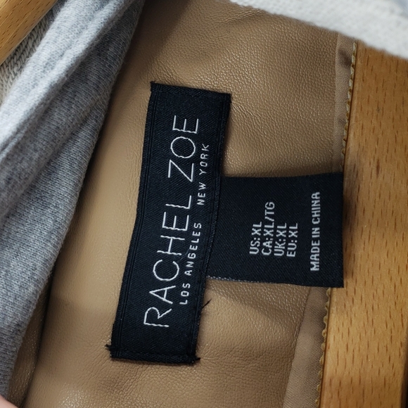 RACHEL ZOE US XL brown/tan jacket with hoodie - Picture 2 of 3